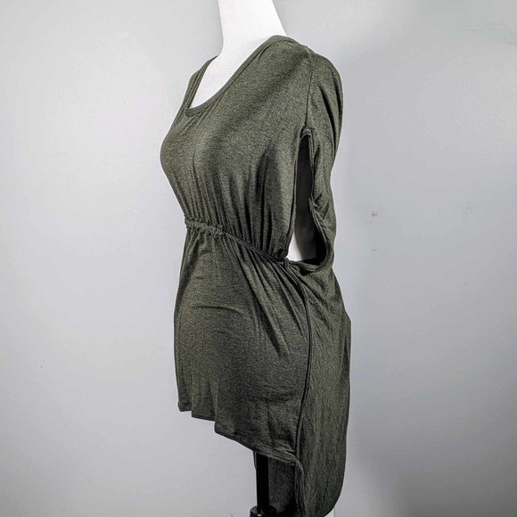 NWT Leon Max | Heather Forest Wool-Blend Draped-Back Tunic - M - Picture 5 of 10